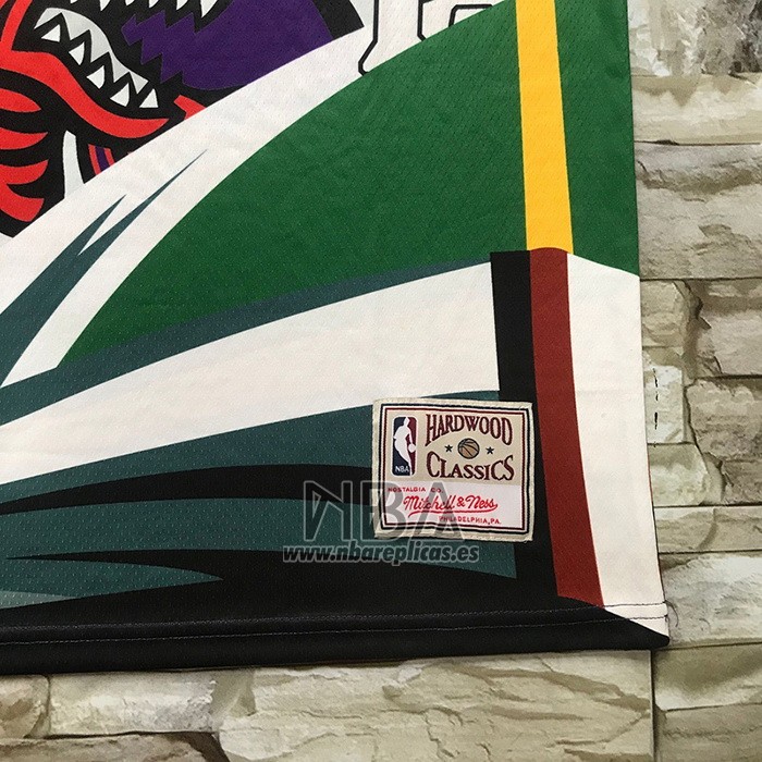Camiseta Toronto Raptors Vince Carter NO 15 Rainbow Classic Negro